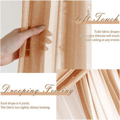 Wedding Arch Draping Fabric 30″X240″, Sheer Chiffon Backdrop Panel for Ceremony,