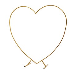 Large Heart Archway Wedding Backdrop Stand Gold Arch Frame Flower Balloon Decor