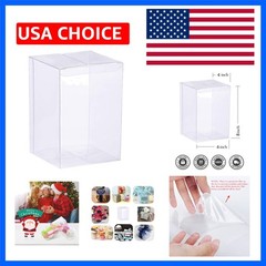 12PCS Transparent Boxes 4 x 4 x 8 inch, Candy Box, Clear Favor Boxes Gift Box…