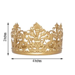 4″ wide GOLD Metal Crown Cake Topper Cupcake Centerpiece Dessert Events