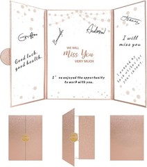 Customizable 18×12 Rose Gold Signature Board for Unforgettable Farewells