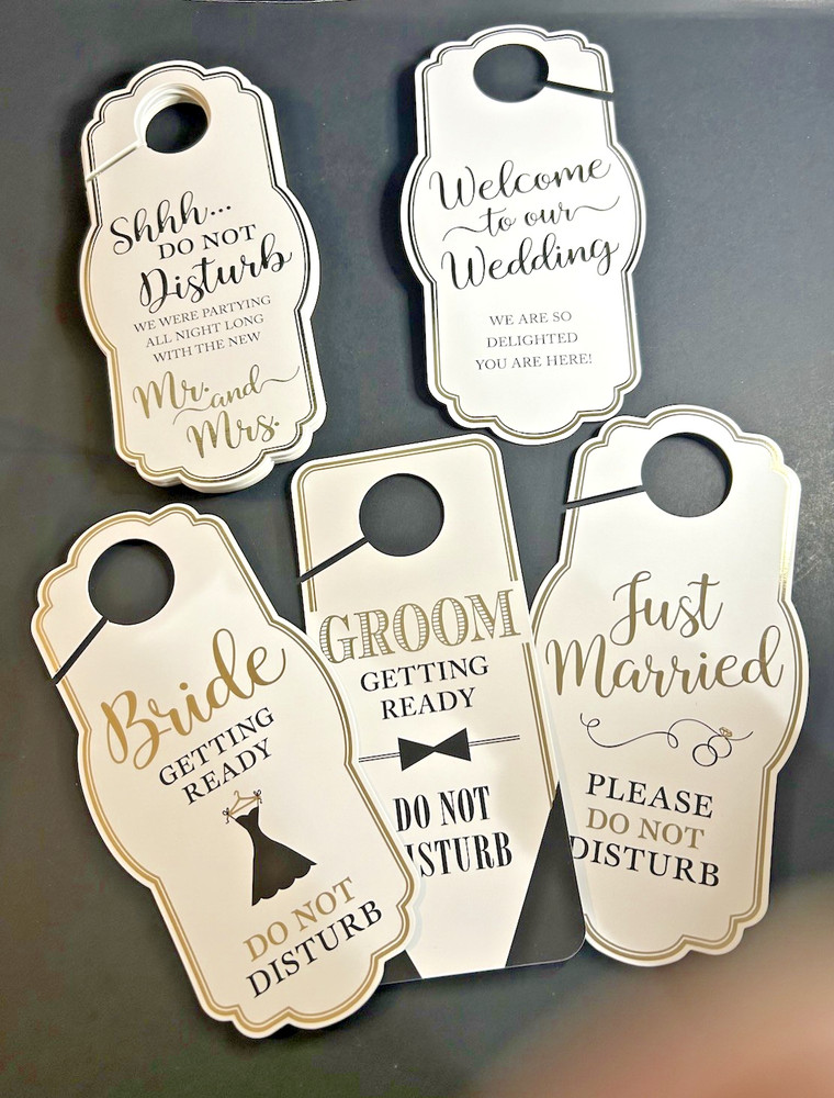 Lillian Rose Gold Wedding Door Hangers for Guests and more Set Of 15 NEW