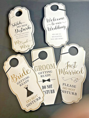 Lillian Rose Gold Wedding Door Hangers for Guests and more Set Of 15 NEW