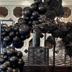 PartyWoo Black Balloons 140 pcs Different Sizes Pack of 18 12 10 5 Inch Matte…