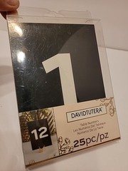 David Tutera Bridal Collection Wedding Table Numbers 1-25 25 Pc Black New