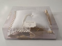 Tutera Tips Satin White Ring Bearer Pillow Distributed by Darice Inc