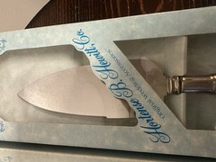 Sheffield England Stainless Steel Wedding Cake Knife Server Set