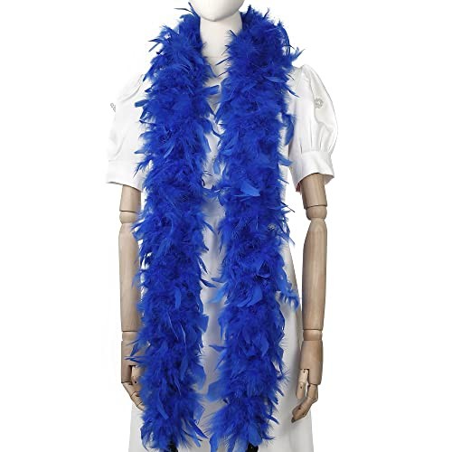 Feathers Boa – 2 Yards Boas for Adults,Wedding Royal Blue 45g