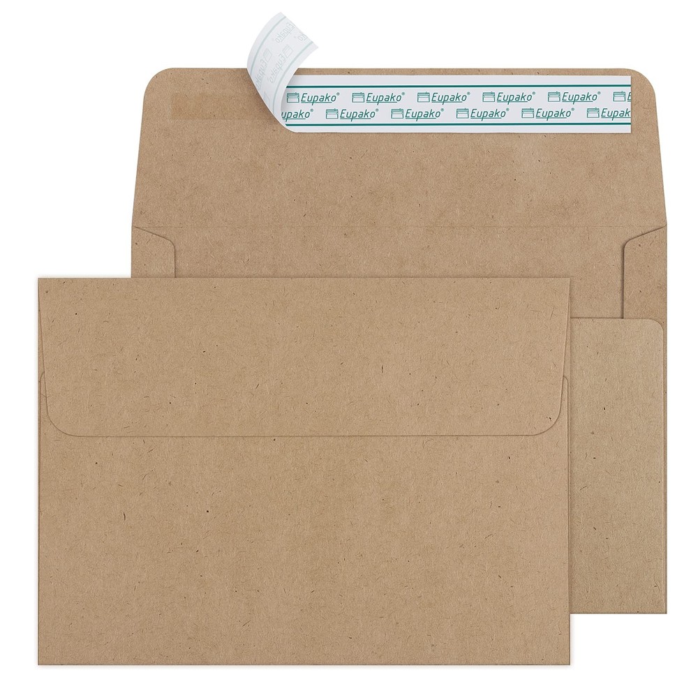 Eupako 5×7 Envelopes Self Seal 250 Pack, A7 Brown(5.25×7.25 Inches), Brown