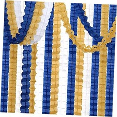 Navy-Blue White-Gold Party-Decorations Streamers Garland – Navy Blue White Gold