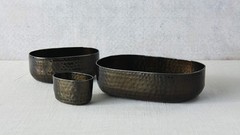 American Metalcraft Abhb46 Hammered Aluminum Entre Basket Oval Black 25-Ounces