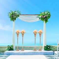 10Pcs Versatile Metal Wedding Centerpieces Vase Metal Trumpet Vase for Wedding