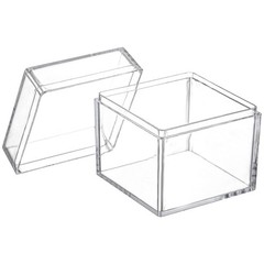 Acrylic Clear Square Gift Candy Treat Boxes with Lids 36 Pack Plastic Storage