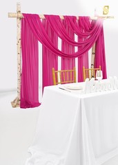 Wedding Arch Draping Fabric,4 Panels 28″ x20ft Fuchsia Wedding Arch Drapes fo…