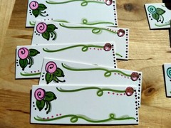 Whimsy Flower Shabby Chic Place Cards & Wine Cork Holders different Vineyards