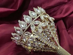 flower bouquets Gold and silver Wedding holders for bride