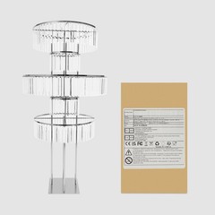 Metal Wedding Flower Stand Crystal-like Pedestal Stand 10kg/22lbs For Parties