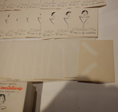 Vintage 1953 Complete Box Set of 20 STUDIO FIVE Cocktail Invitations & Envelopes