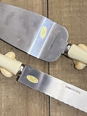 Western Themed Wedding Serving Set Cake Knife/Server Cowboy Hats & Rope