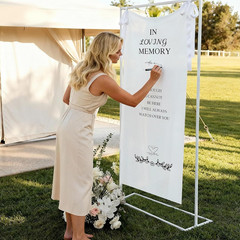 Reserved Wedding Chair Sign Banner, in Loving Memory Reserved Signs for Wedding