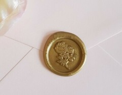 Wax seal stickers – rose bouquet floral beauty and the beast envelope wedding