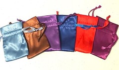 (10 PACK) SATIN BAGS soft party favor wedding gift wrap jewelry drawstring pouch