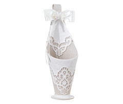 Country Lace Flower Girl Basket