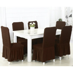 1/2/4/6pcs Stretch Elastic Dining Room Chair Covers Spandex Slipcover with Skirt