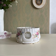 Royal Albert Moss Rose Teapot Warmer – Bone China, Floral Porcelain, English Vin