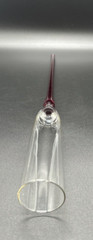 Beautiful Hand blown Colorful Crystal Footless Long Stem Champagne Flutes & Vase