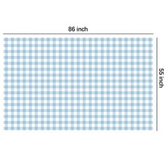 Suhelkit Light Blue Gingham Party 55 inches x 86 inches, Multi Color