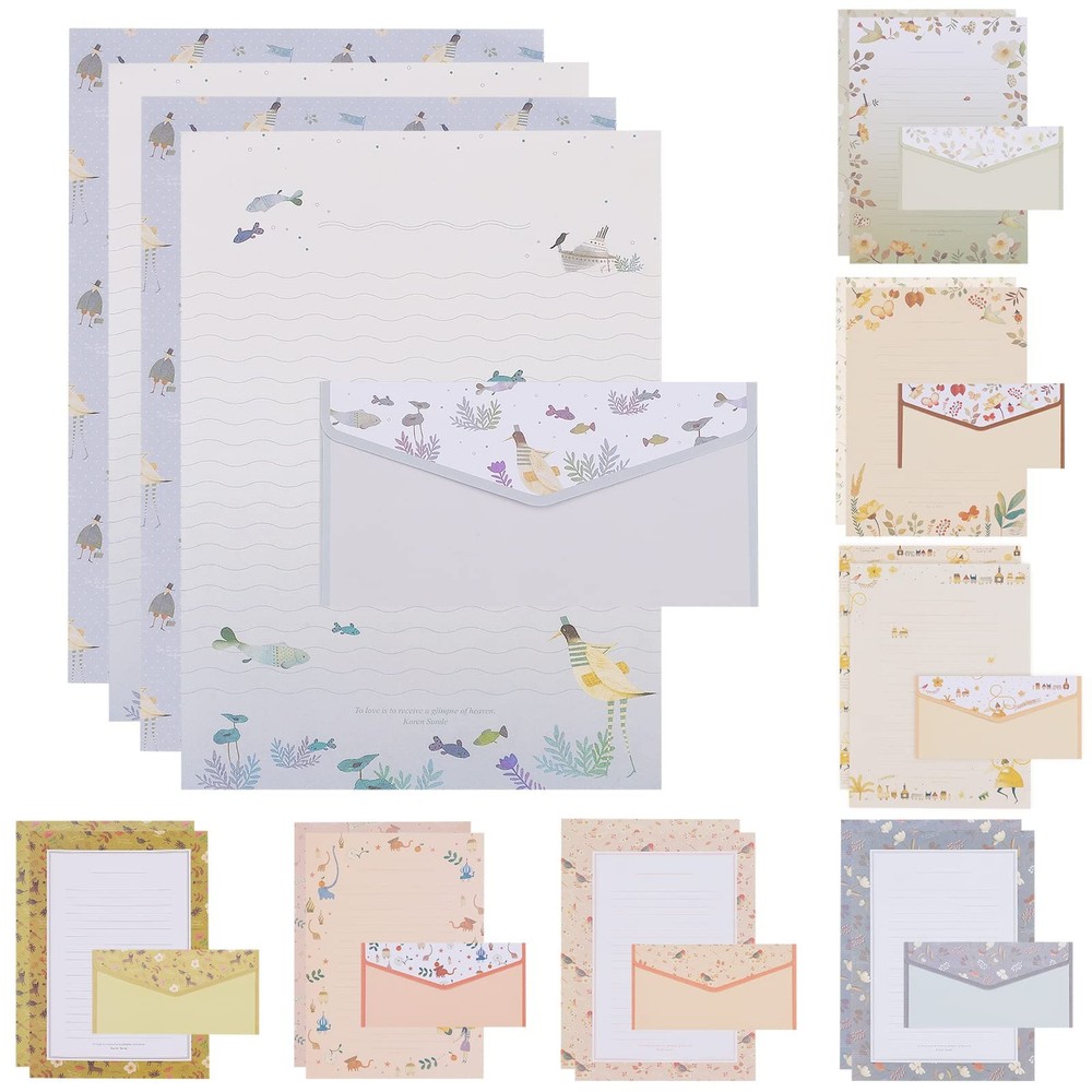 72Pcs Stationery Paper and Envelopes Set Contain 48Pcs Letter AB5230,