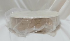 50 Round 10″ Tan Bagasse Sustainable Dinner Plates Party Tableware Decorations
