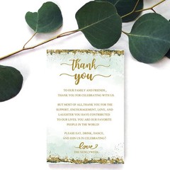 50 PCS Wedding Thank You Place Cards Table Sign Reception 4×6 Inch Decor