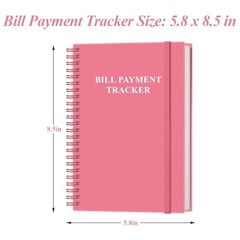Bill Payment Checklist – Monthly Bill Organizer & Planner for 5.8″ x 8.5″ Pink