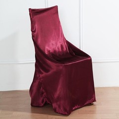 6 Burgundy SATIN UNIVERSAL CHAIR COVER for Wedding Banquet Reception Decorations