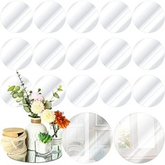 18 Pcs Round Mirror Candle Plate Set Round Trays Circle Centerpieces 10 Inch