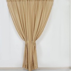 8 ft x 8 ft Natural Faux Burlap Backdrop Drape Curtain Panel Decorations Party