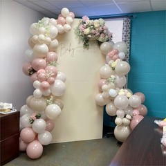 Dusty Pink Balloons, 60Pcs Pastel Light Pink and 12 inch 60pcs Pink White Gold