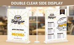 Acrylic Sign Holder, Double Sided Sign Holder Stand, Plastic