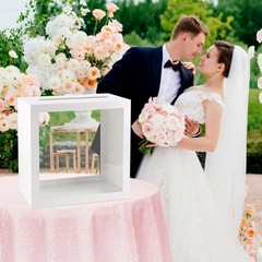 White Card with Clear Window Thick Wedding Money for Wedding Reception Gradua…