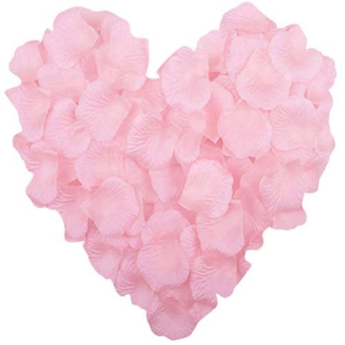 1000 Pieces Artificial Silk Rose Petals Flower Decoration Wedding Light Pink