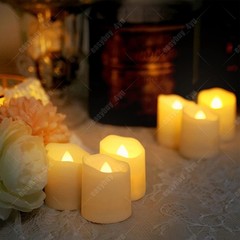 6PCS Rechargeable Flameless Flickering LED Candles Tea Lights with Timer Remote