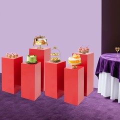 6 PCS Display Pedestal Stand, Display Pillars for Birthday Party Wedding