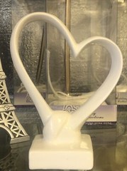 6” Love Knot Heart Framed Romantic Theme Wedding Cake Topper