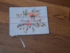 Guest Book, SHABBY CHIC, NEW, white, Floral