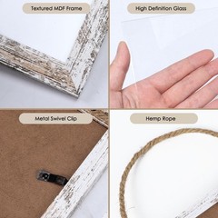 QUTREY 5×7 Collage Picture Frames, 6 Openings Hanging Photo Frame Set Display…