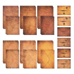 Vintage Stationery Paper and Envelopes Set – 24 Sheets Classic Aged