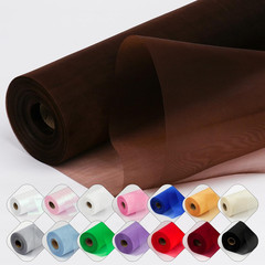 Crystal Organza Fabric Tulle 11 Inch by 50 Yards Sheer Tulle Rolls for DIY Craft