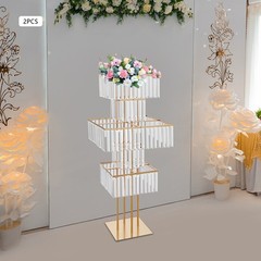 2PCS Flower Display Stand, 5 Tier Flower Vase Stand, Modern Wedding Flower Stand
